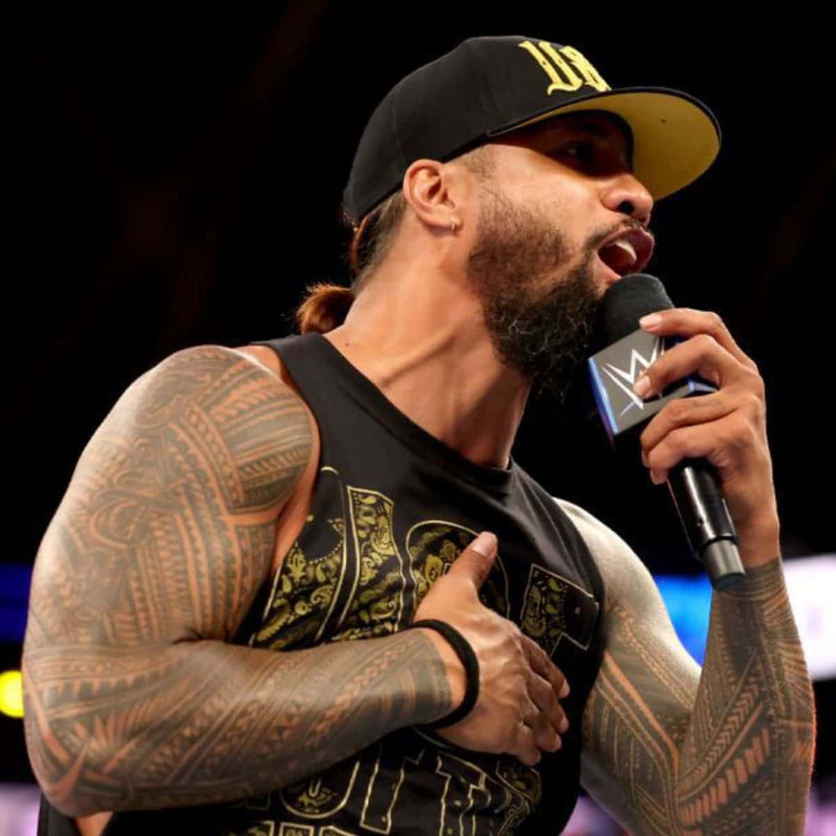 Wwe Superstar Jimmy Uso In Action Wallpaper
