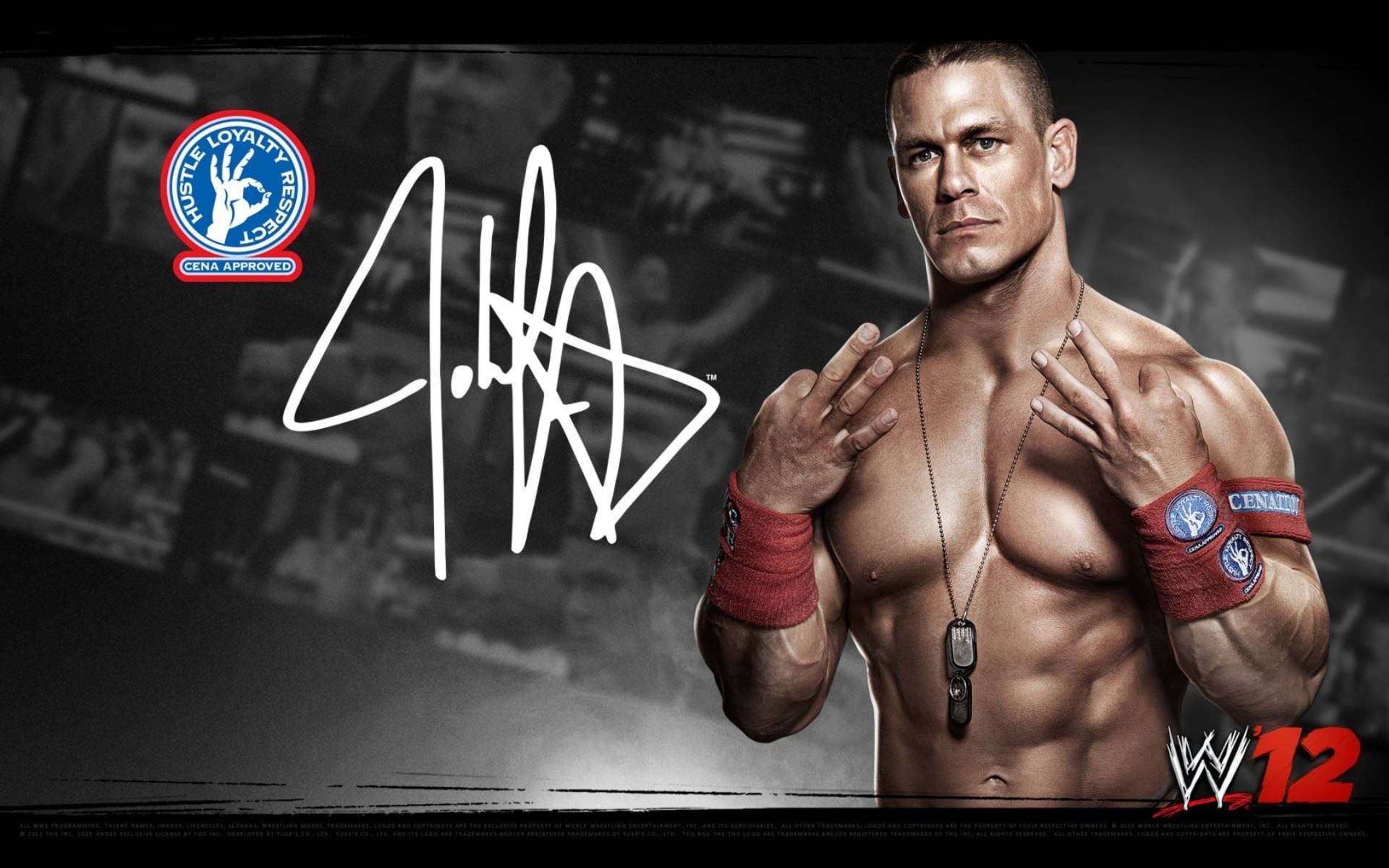 Wwe Superstar John Cena Autograph Wallpaper