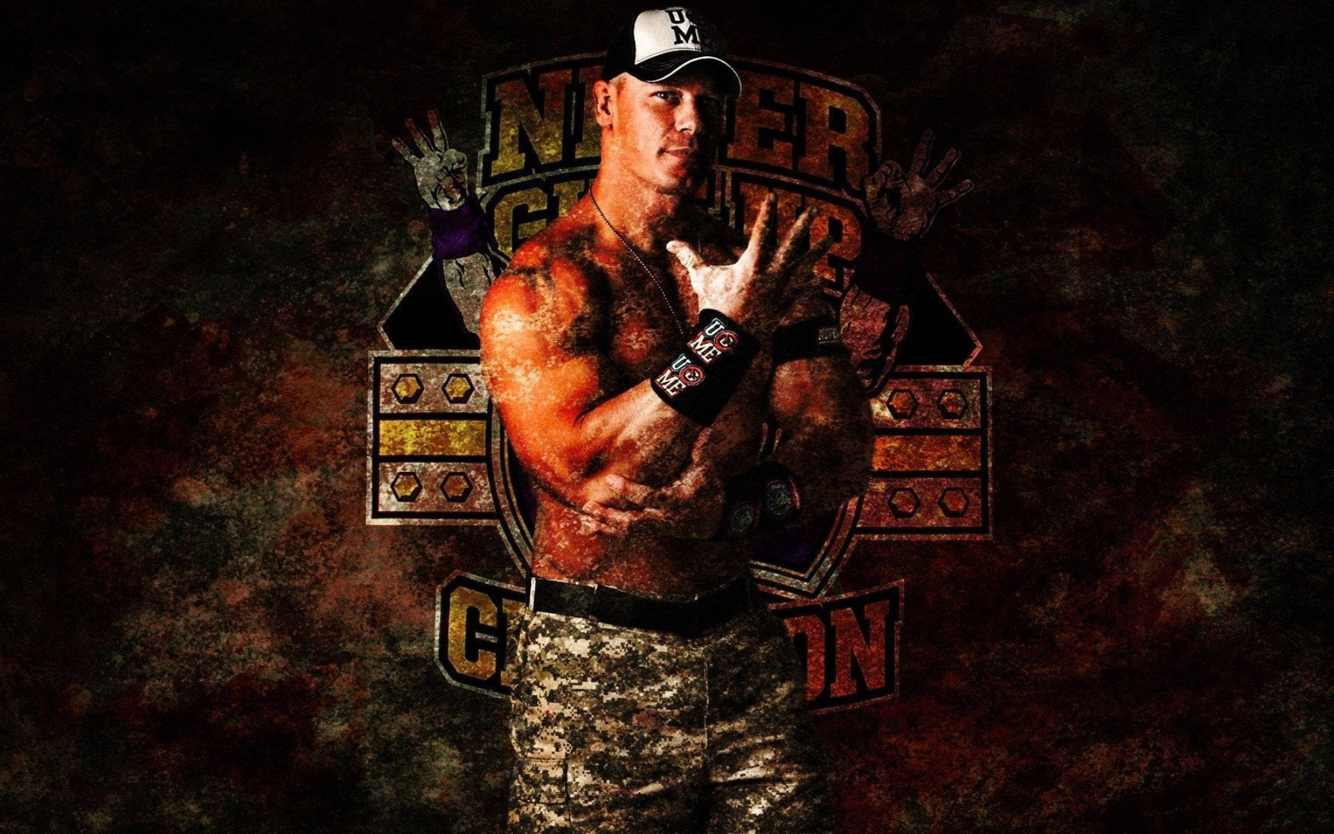 WWE Superstar John Cena Grunge Cover Wallpaper