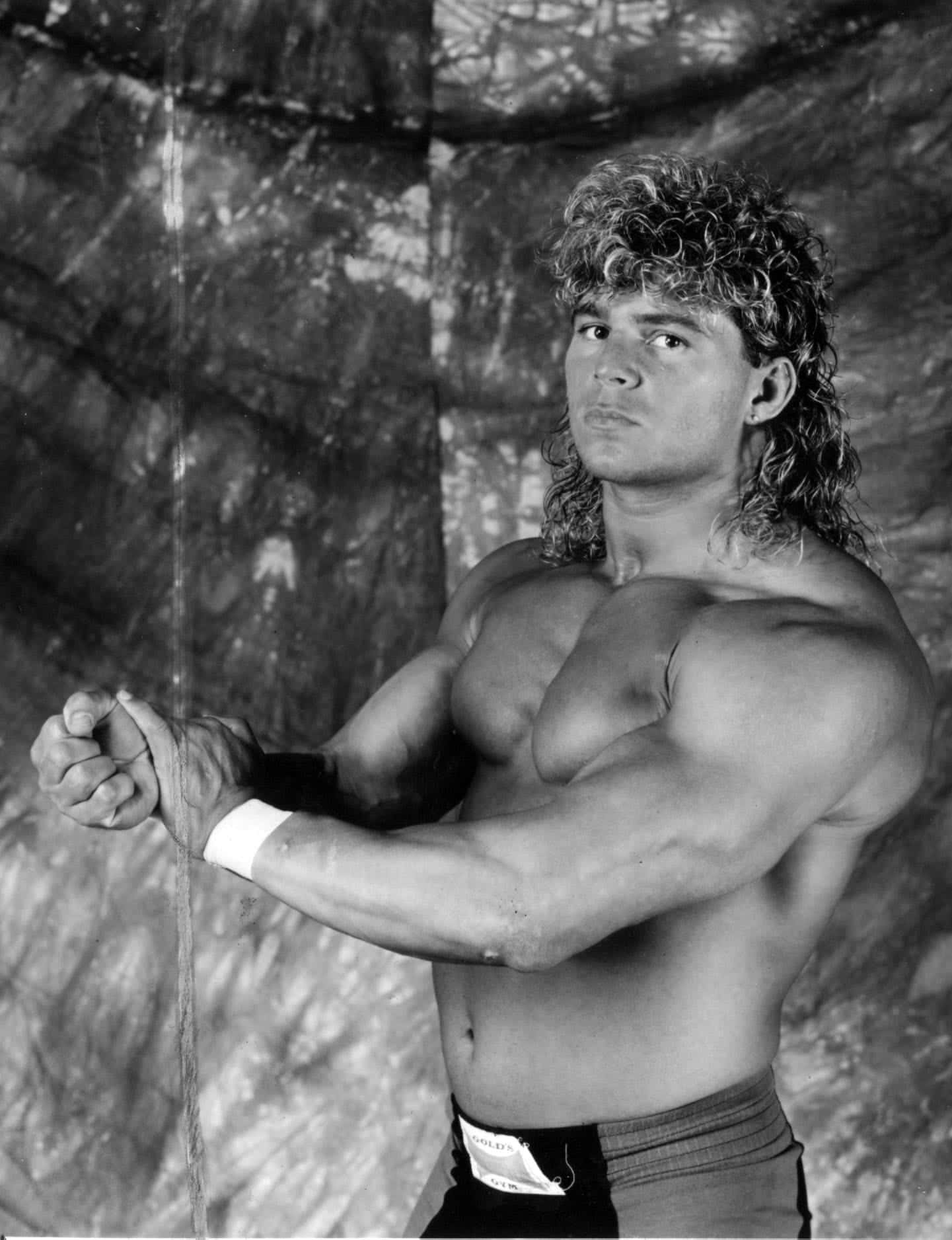 WWE Wrestler Brian Pillman Grayscale Portrait Wallpaper