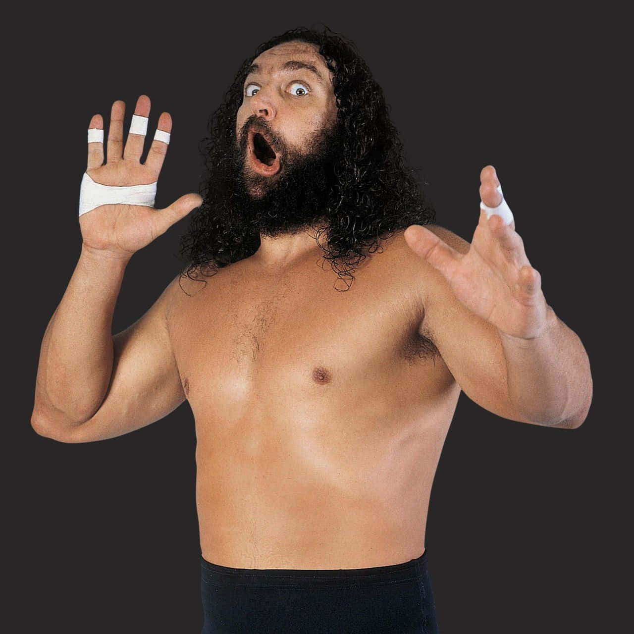 WWE Wrestler Bruiser Brody Making Funny Face Wallpaper