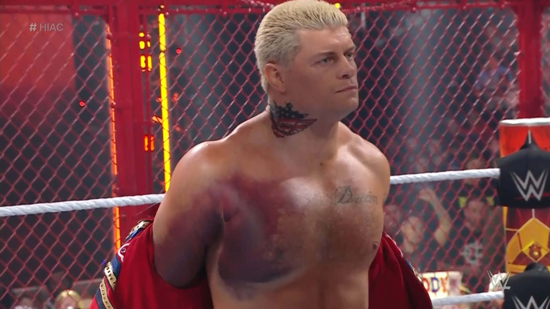 Luchadorde La Wwe Cody Rhodes Sin Camiseta Fondo de pantalla
