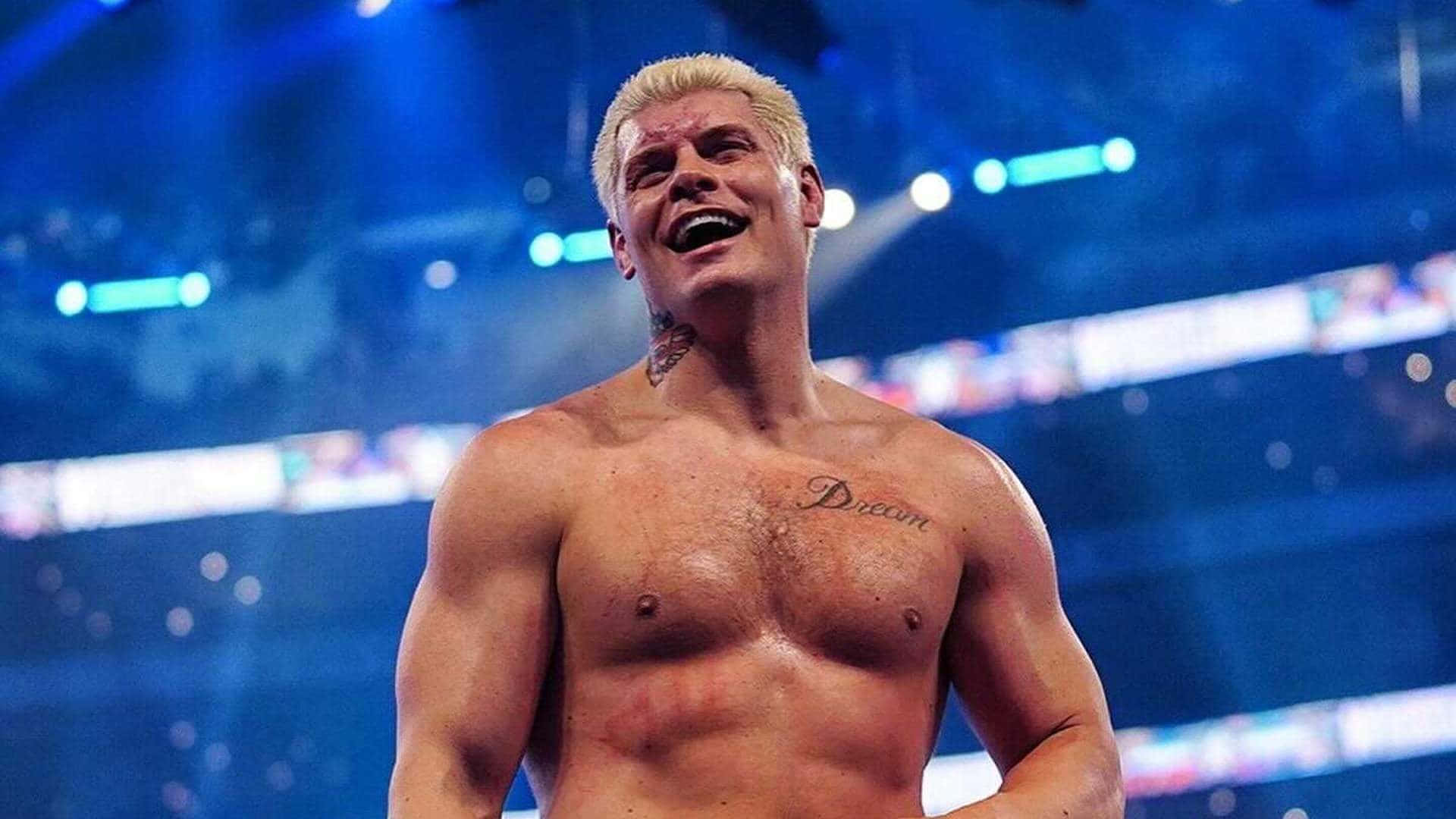 Wwe Wrestler Cody Rhodes Topless Wallpaper