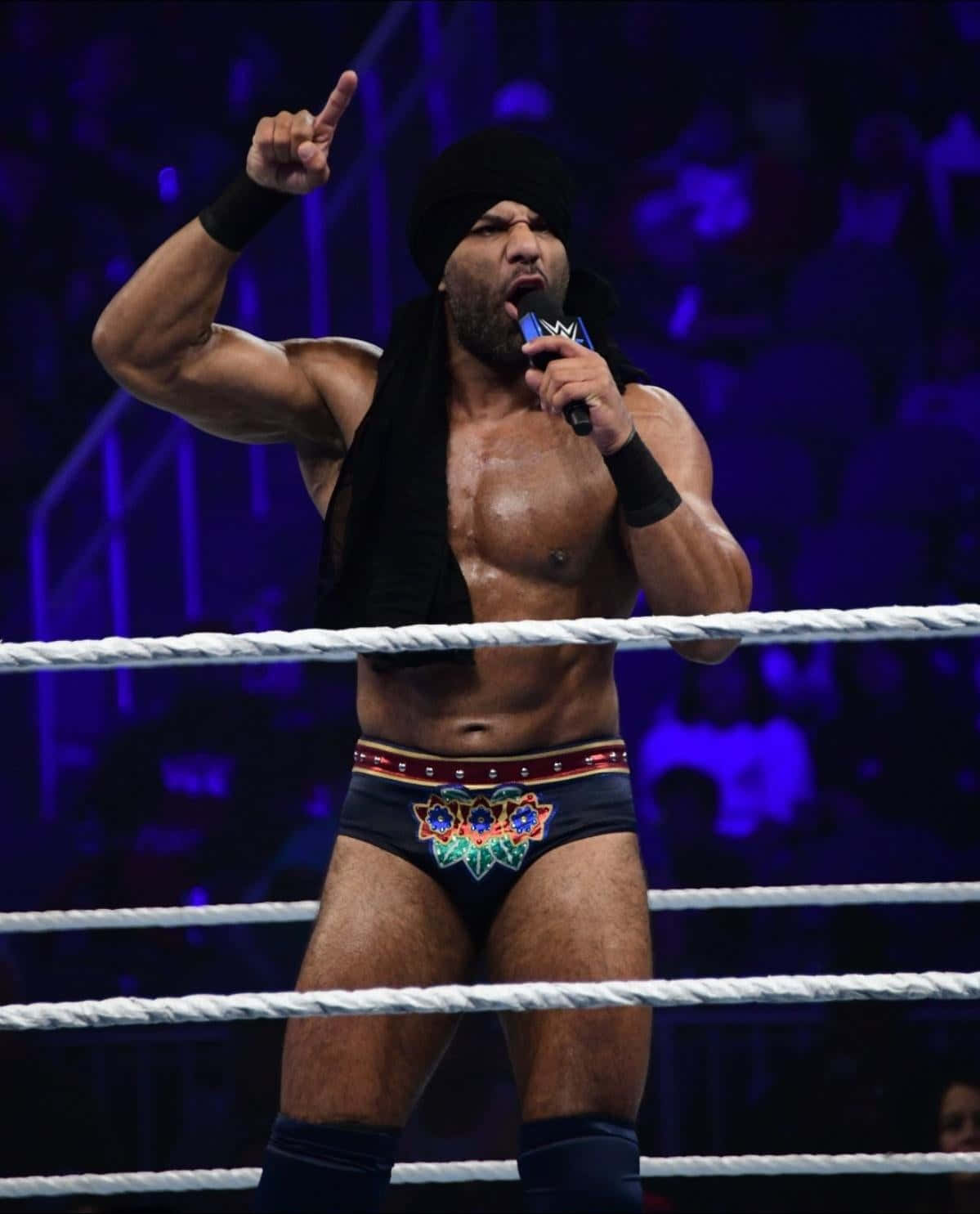 WWE Wrestler Jinder Mahal Med Pagri Tapet Wallpaper