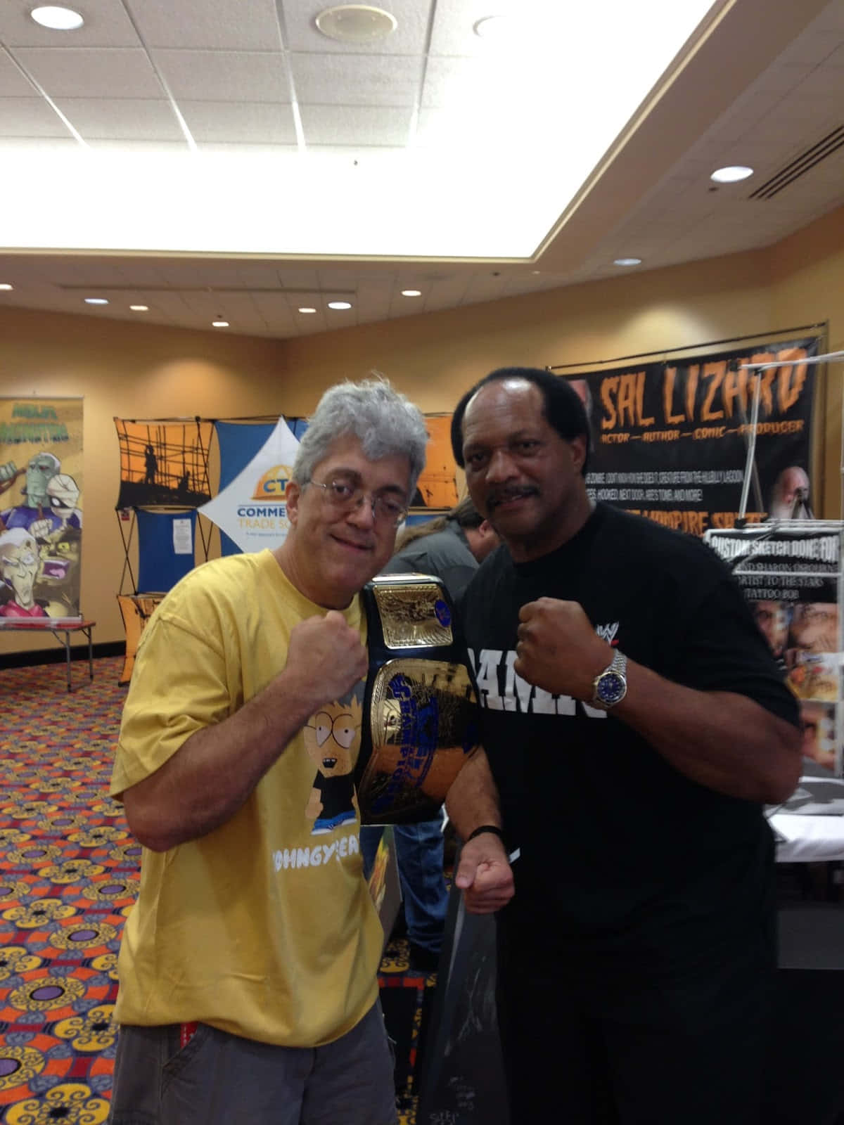 WWE Wrestler Ron Simmons With His Fan Wallpaper