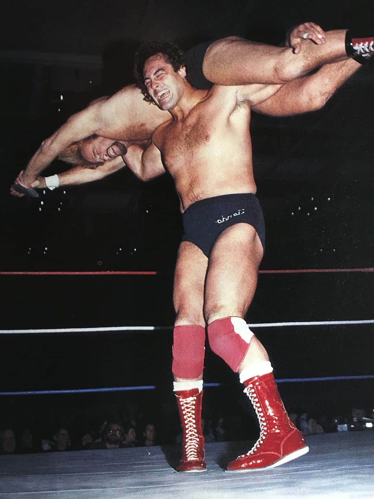 WWF professionel wrestler Mike Rotunda med Rene Goulet Match Wallpaper Wallpaper
