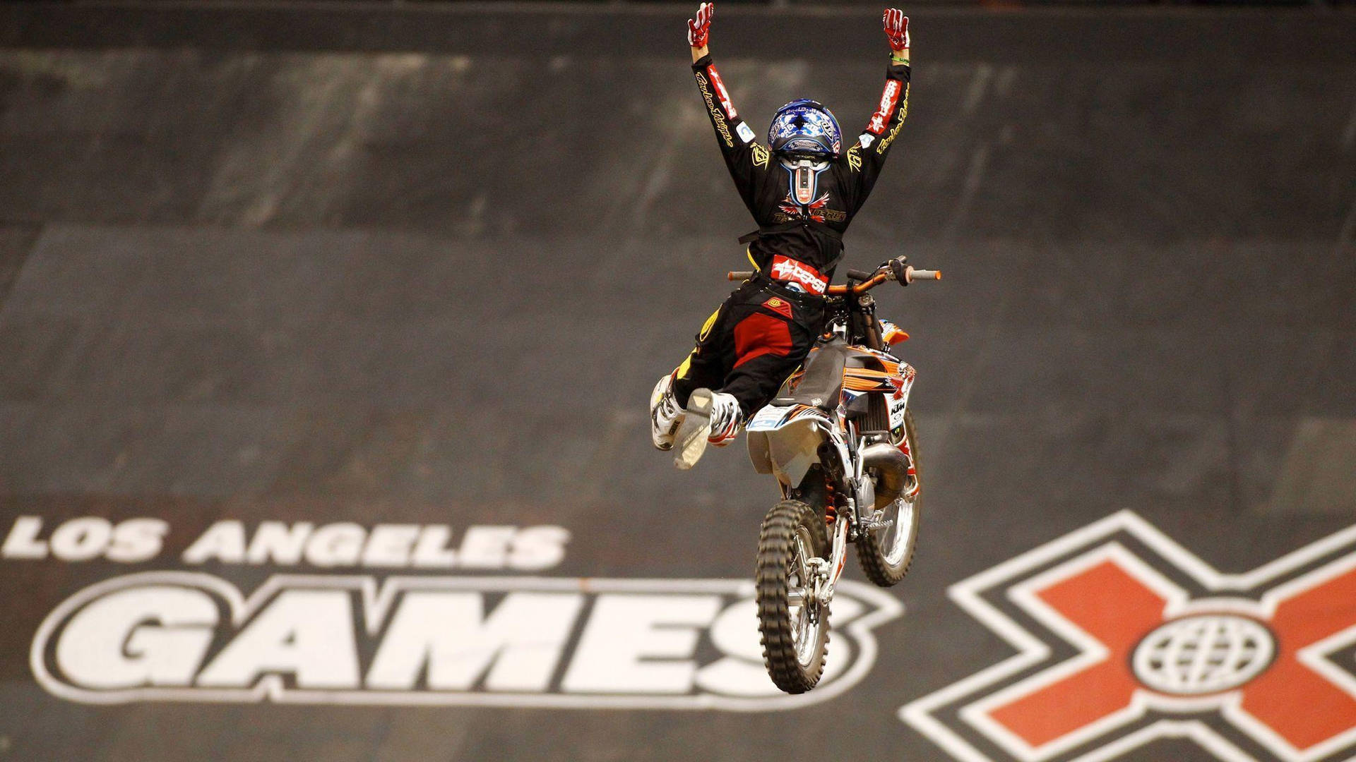 X Games Motocross No-hand Stunt Wallpaper