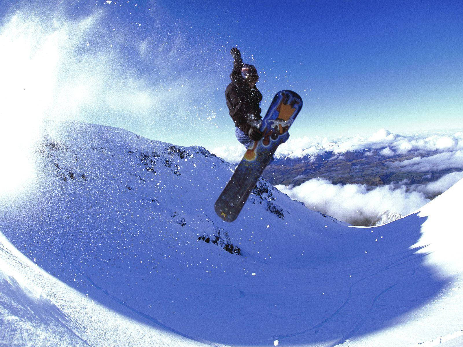 X Games Snowboarder Aerial Shot Wallpaper