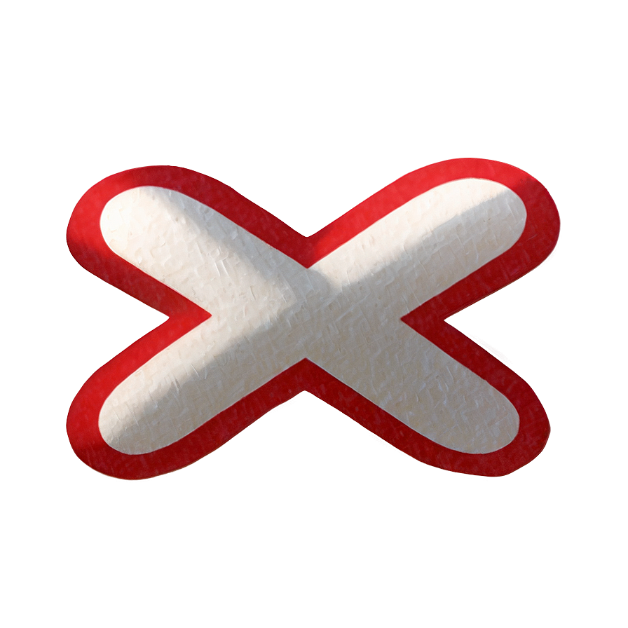 X Mark On Paper Png 05252024 PNG