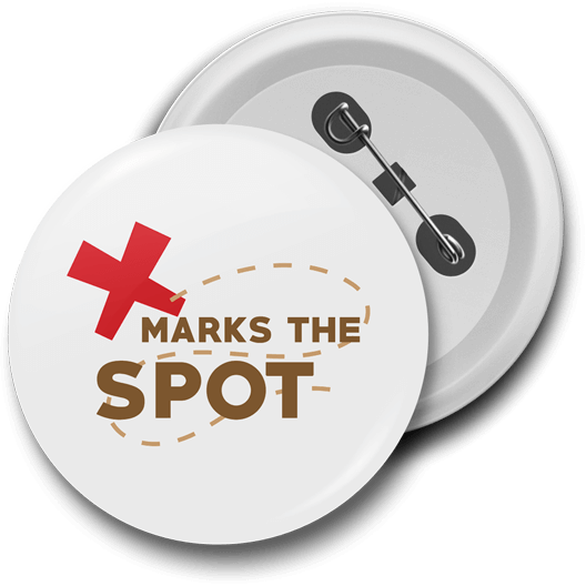 X Marks The Spot Button PNG