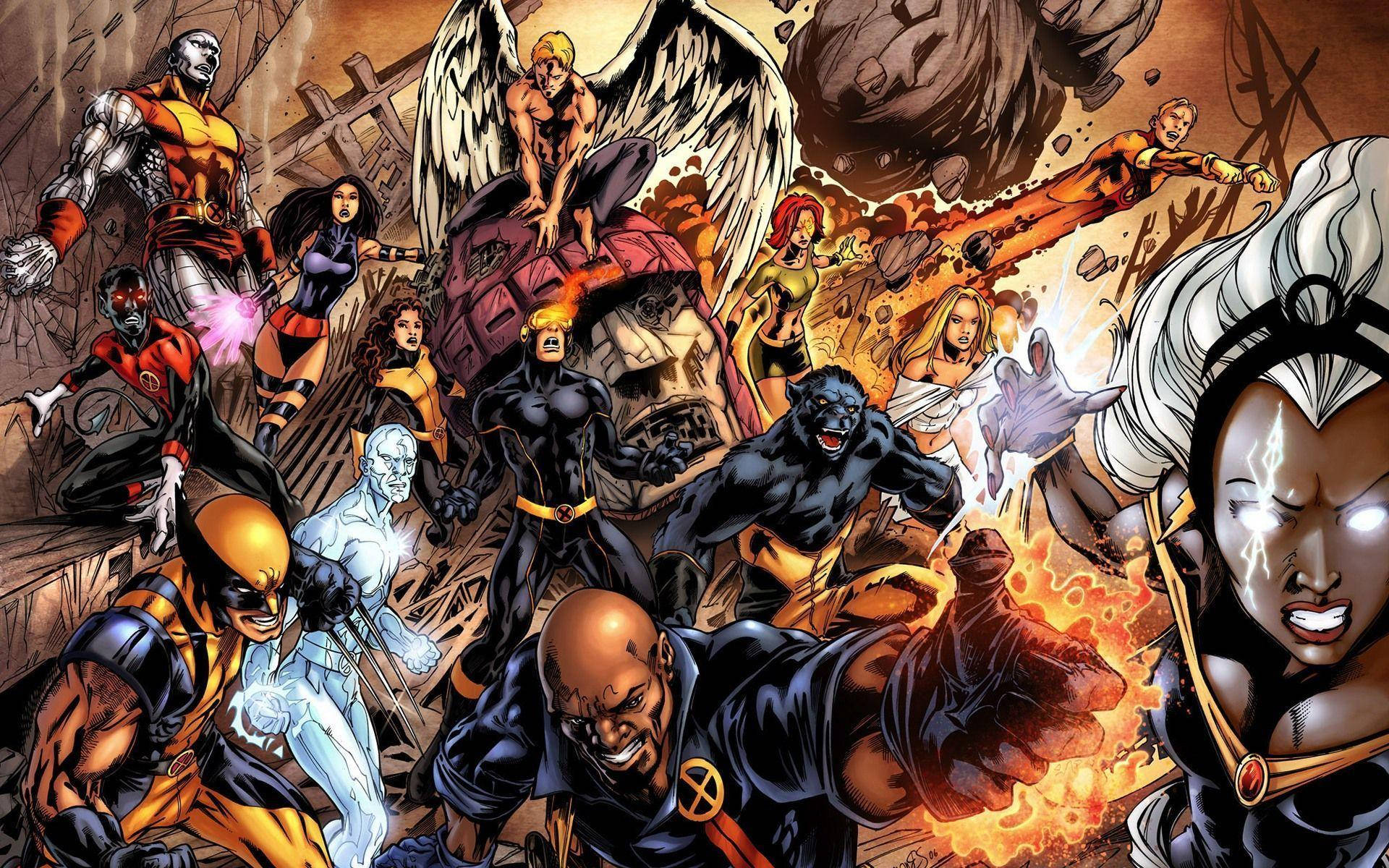 X-men Digital Comic Art Wallpaper