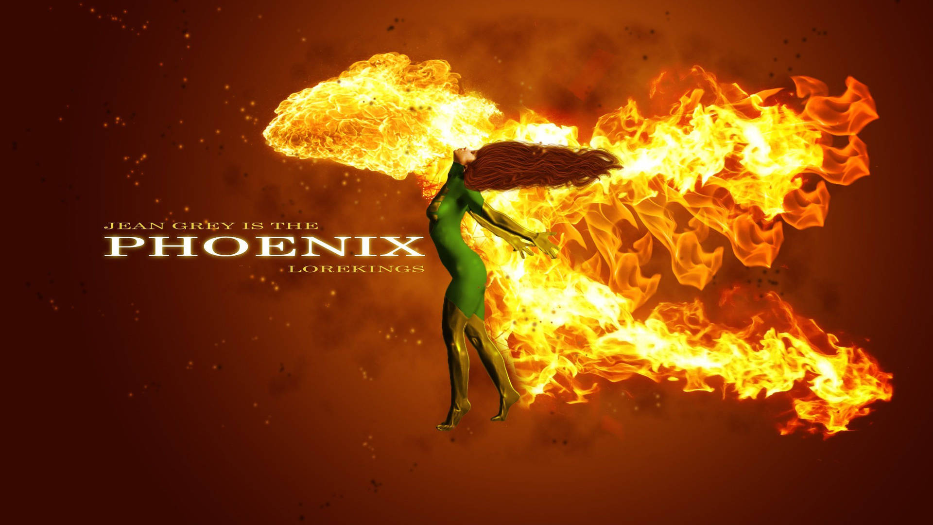X Men Phoenix Jean Grey Flaming
