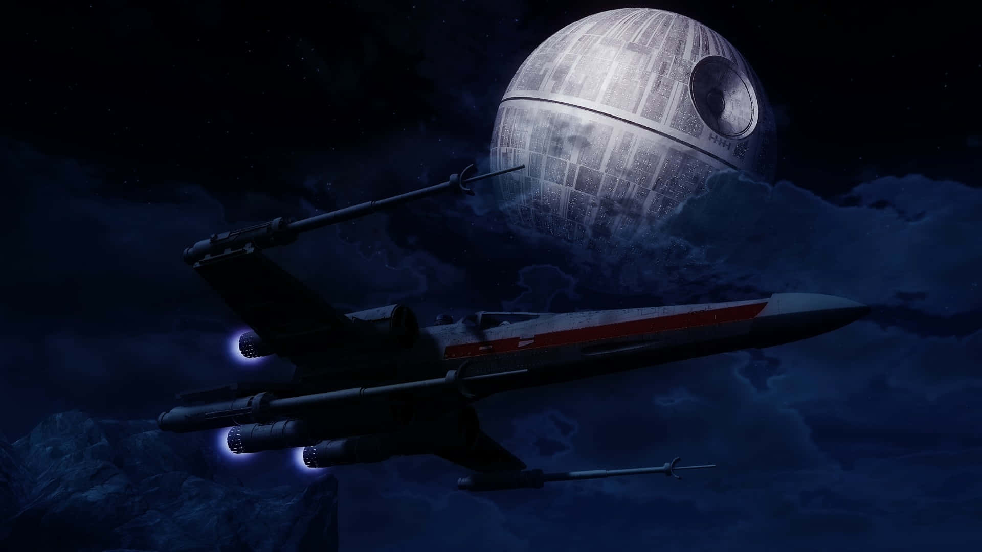 X Wing Approaches Death Star4 K Wallpaper