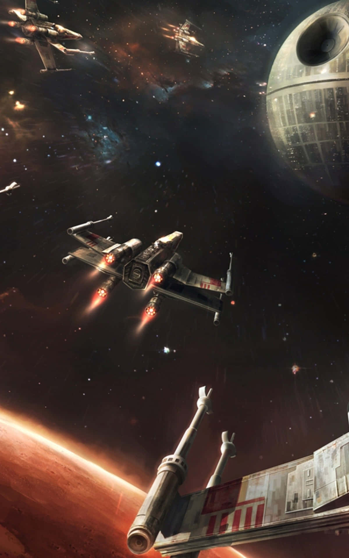 Command the Scene with the Iconic X-wing Fighter" Wallpaper