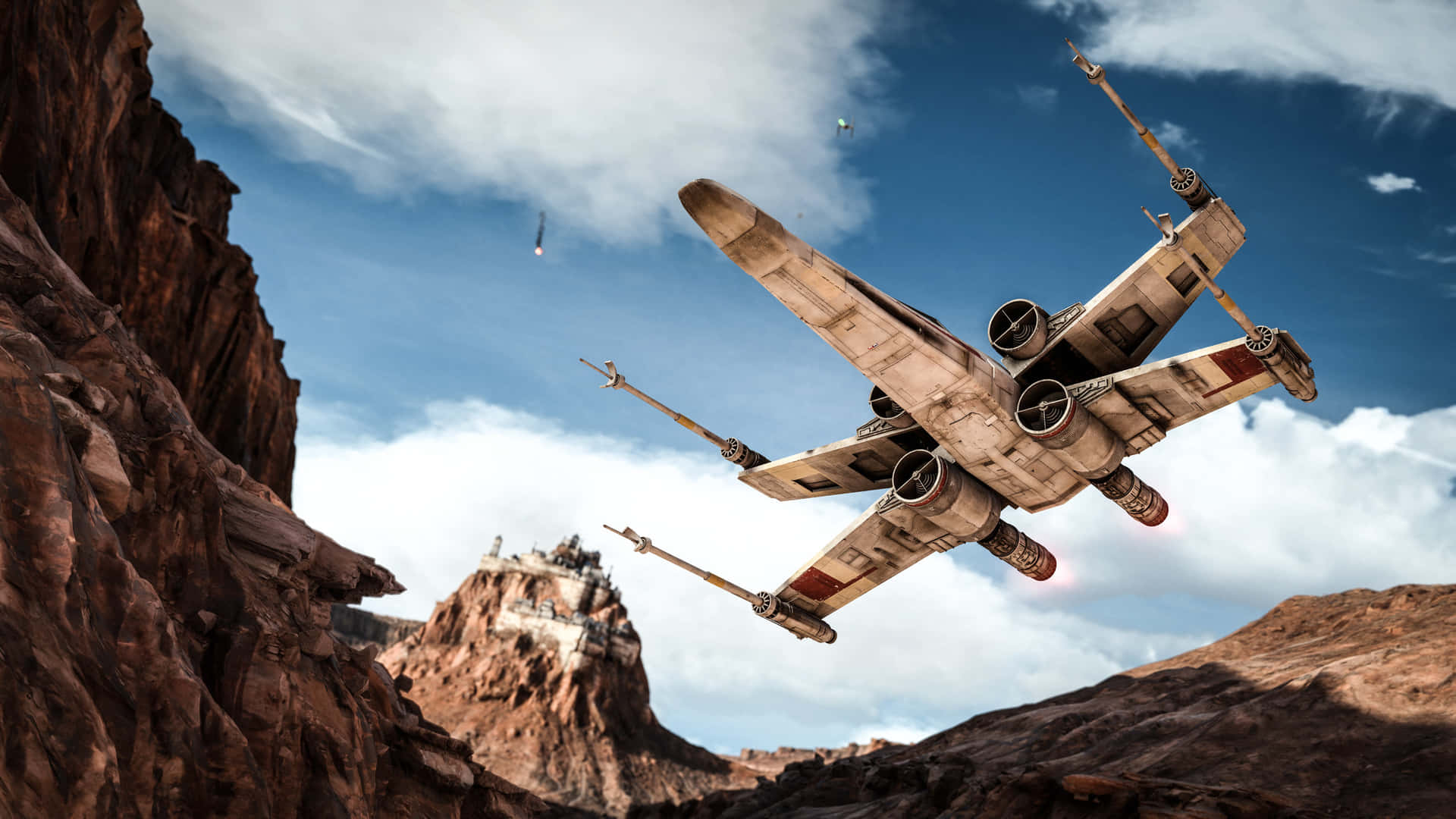 Conquer the galaxy in an X-Wing Fighter Wallpaper