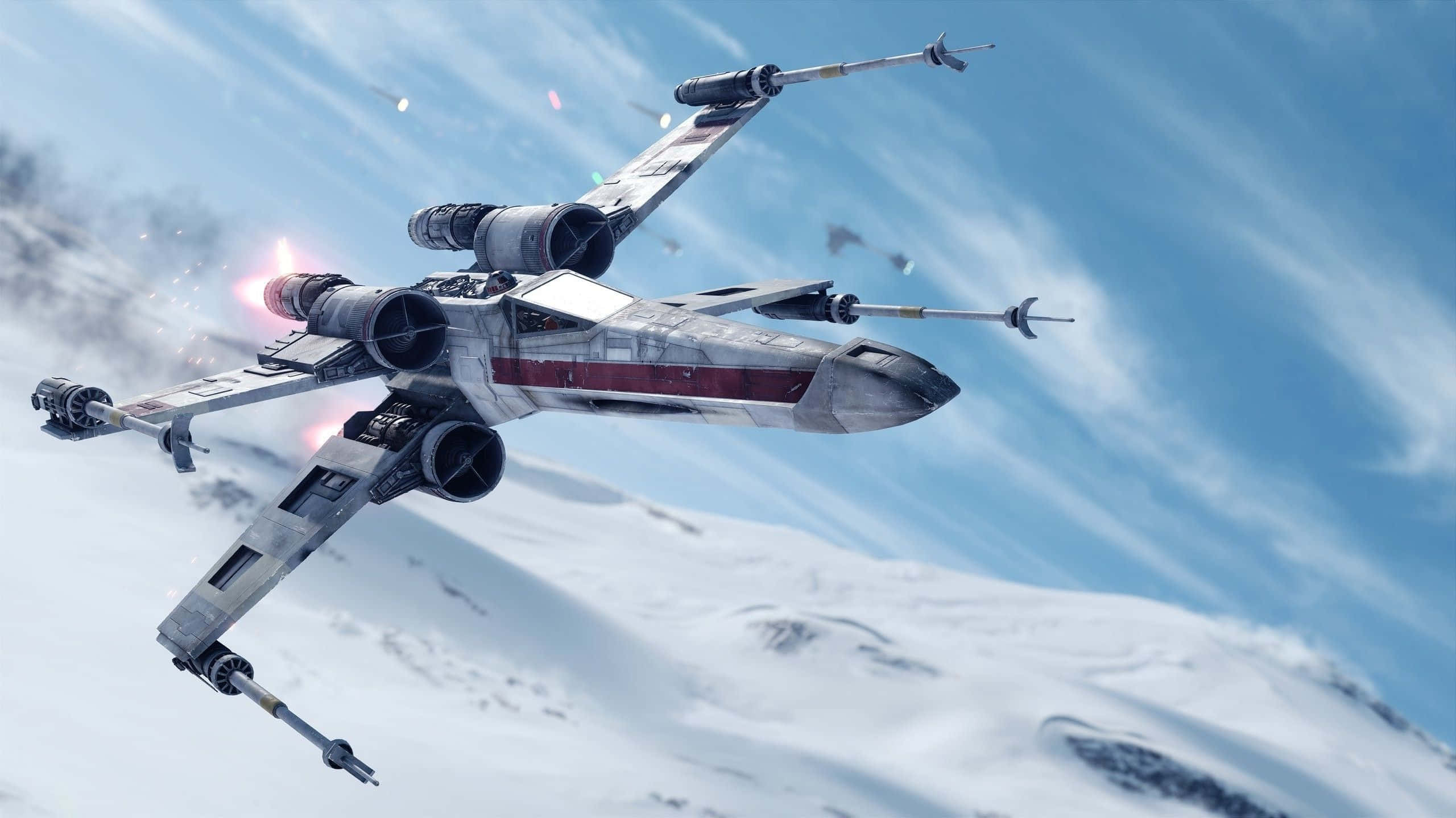 The X-wing Fighter Shines in the Midday Sun" Wallpaper
