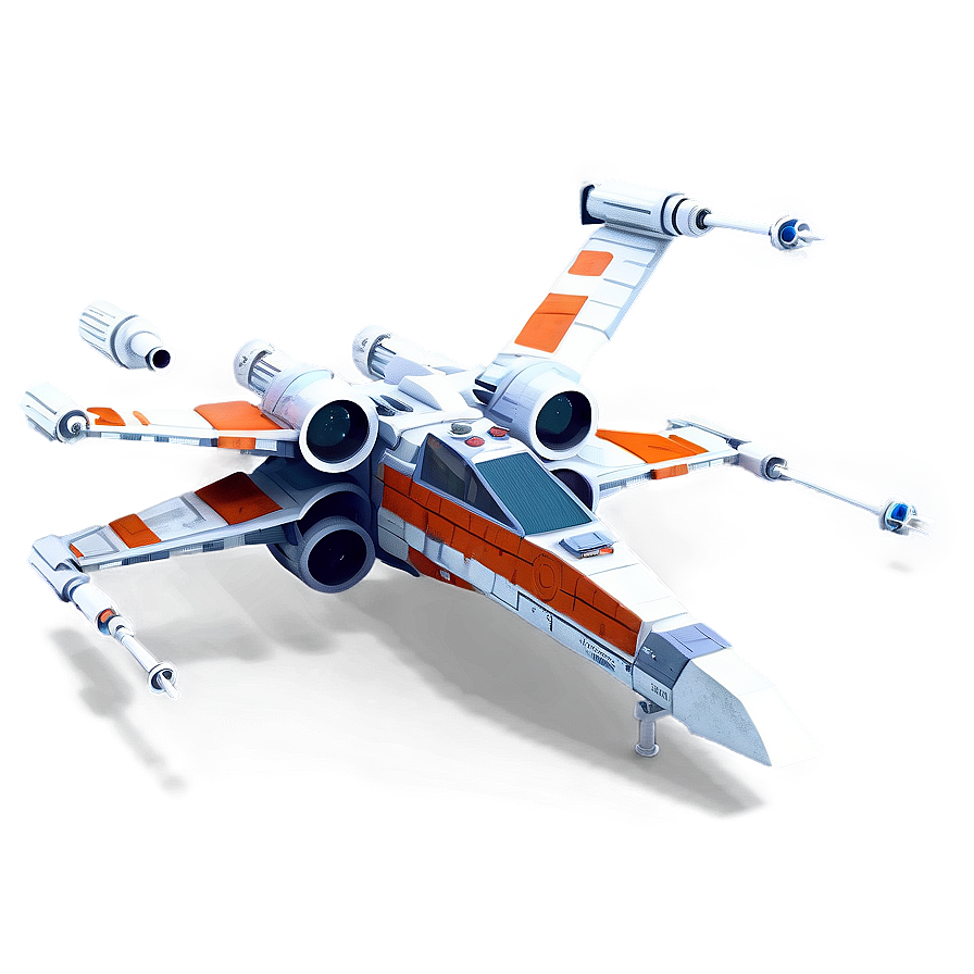 X Wing Top View Png 06132024 PNG