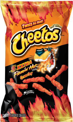 X X T R A Flamin Hot Cheetos Package PNG