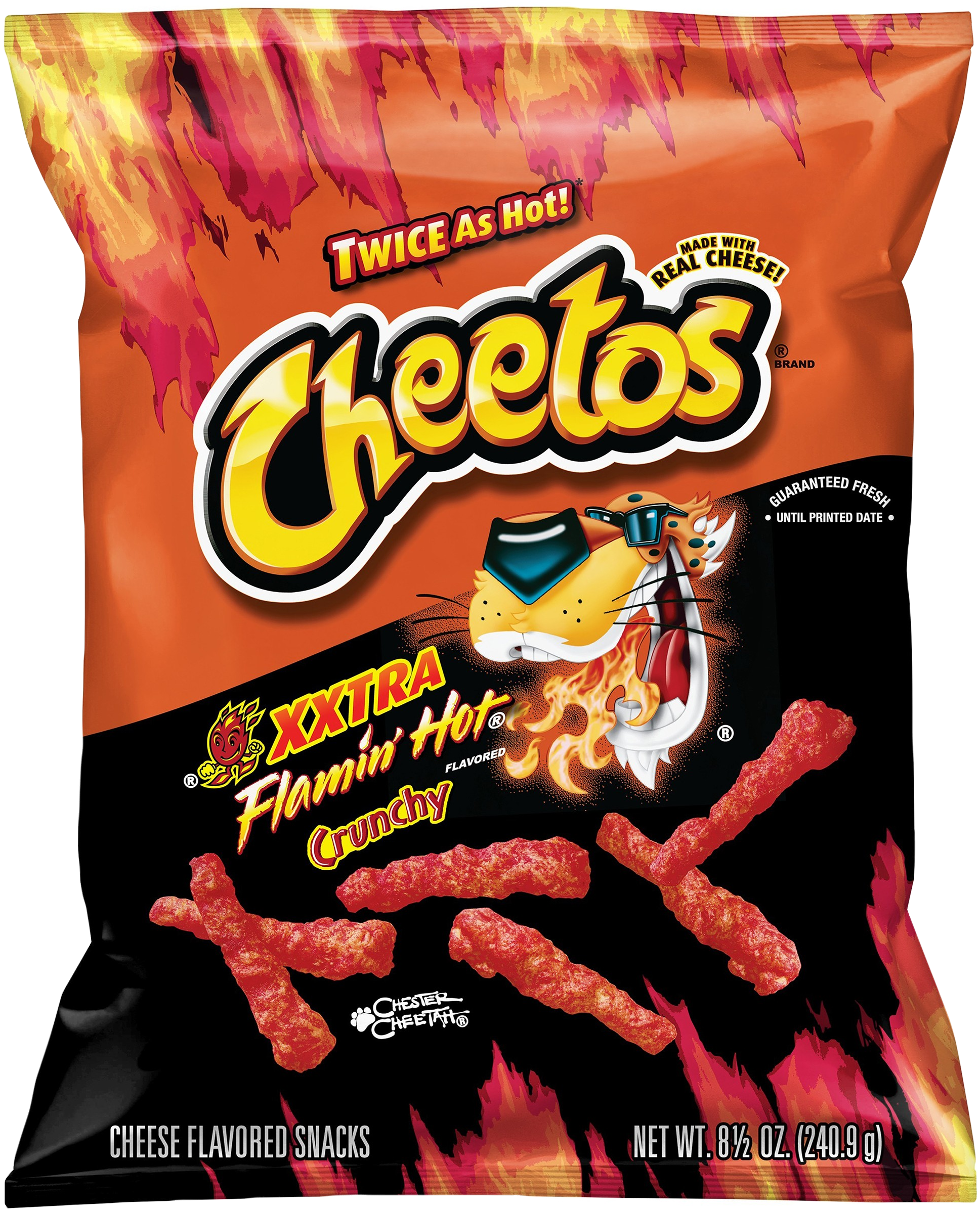 X X T R A Flamin Hot Cheetos Package PNG