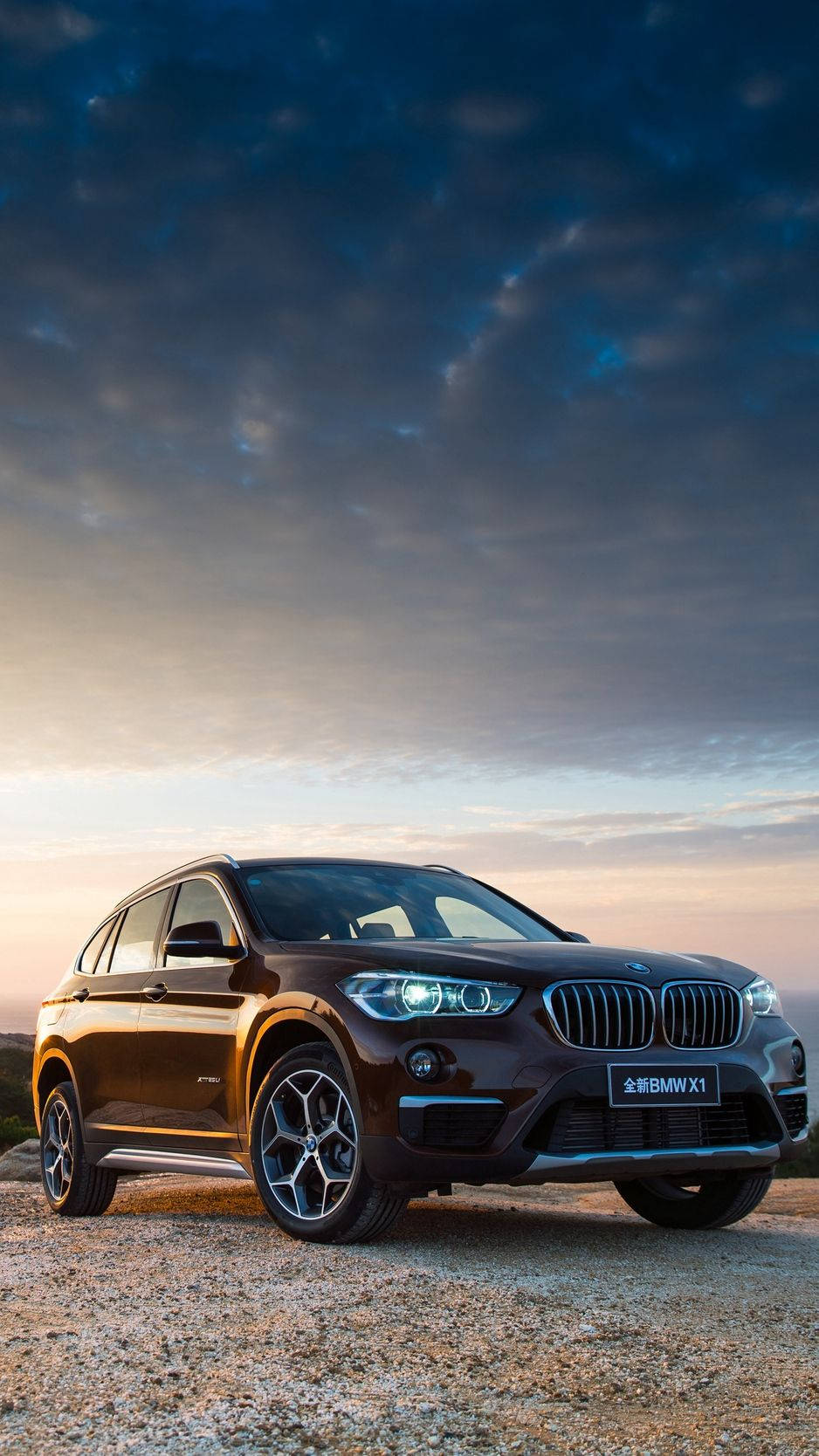 X1 Model BMW iPhone X-baggrundsbillede: Et klassisk tekstureret sort og hvidt landskab. Wallpaper