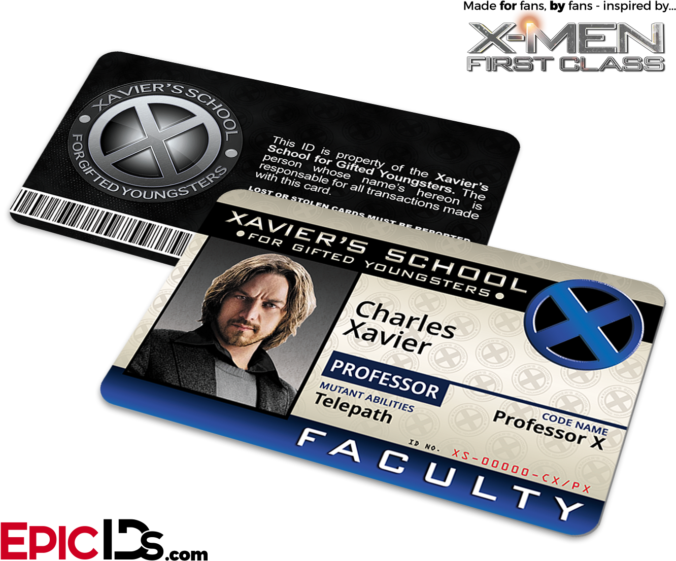 Xaviers School I D Cards Professor X PNG