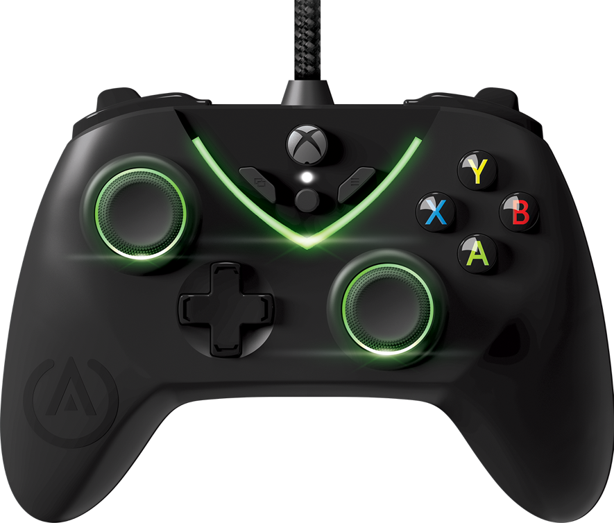 Xbox Controllerwith Green Lighting PNG