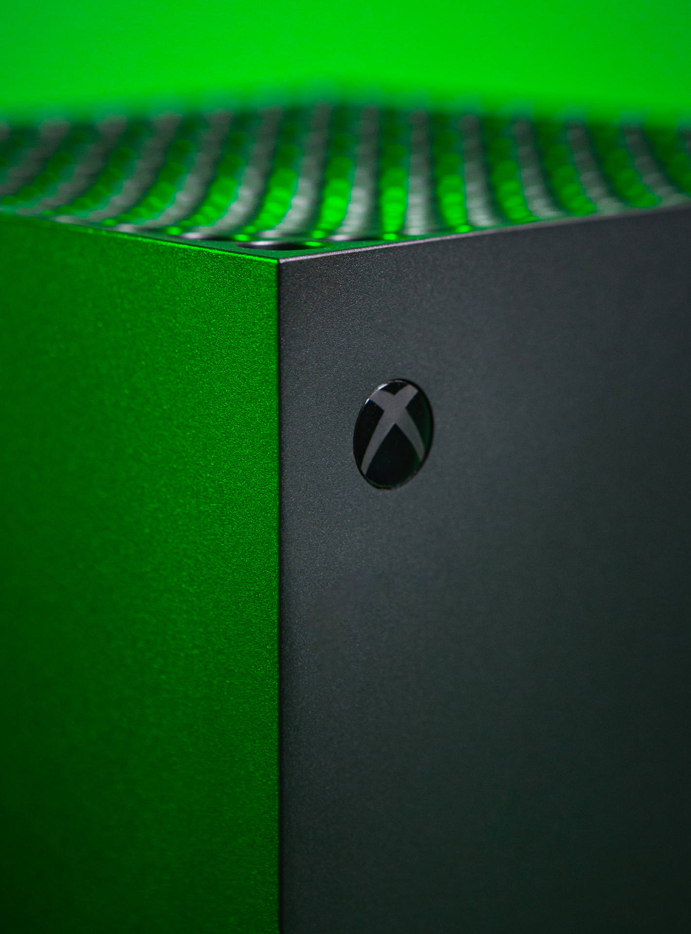 Grøn Xbox One X-konsol Wallpaper