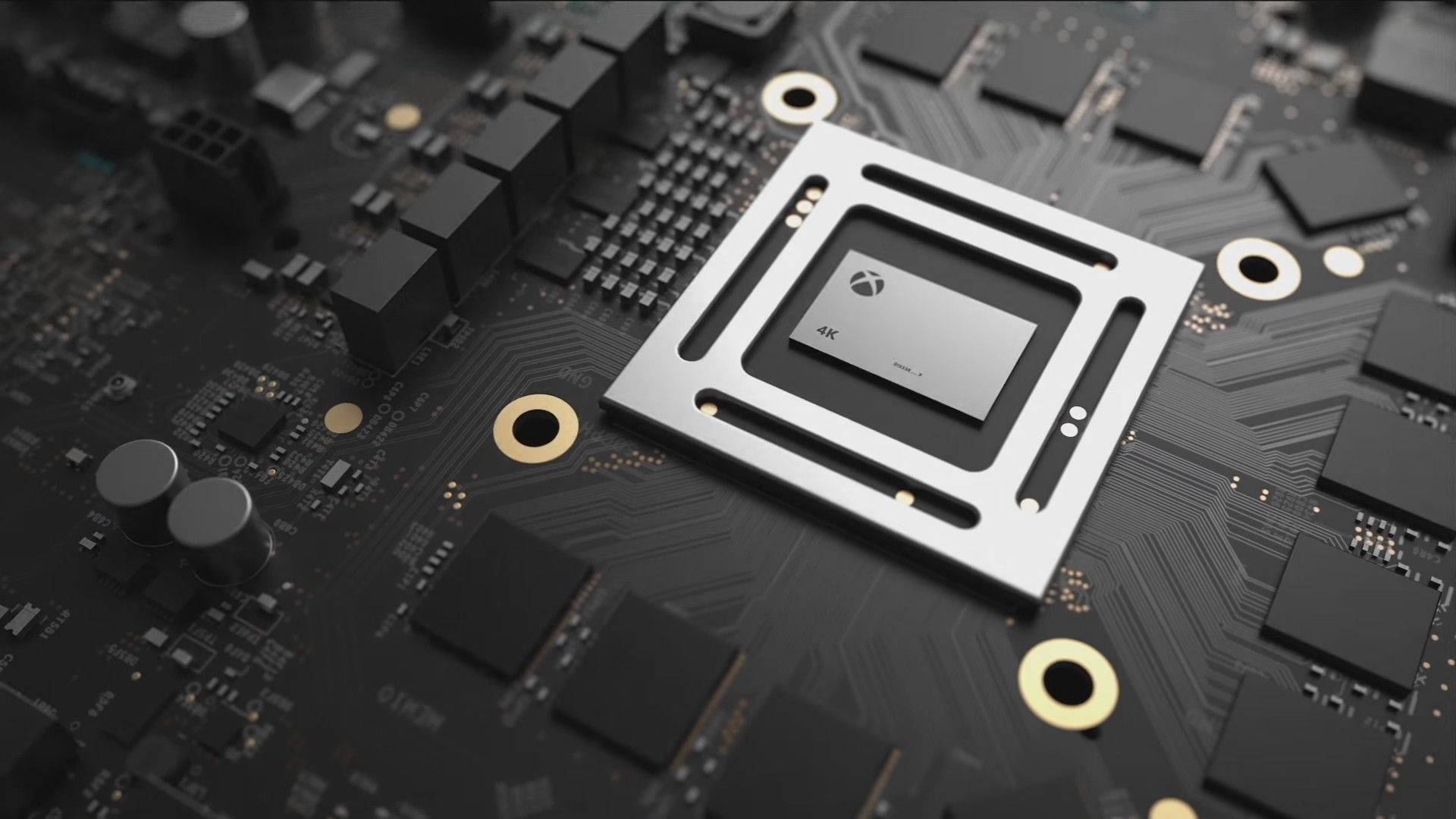 Xbox One X Motherboard And GPU Wallpaper