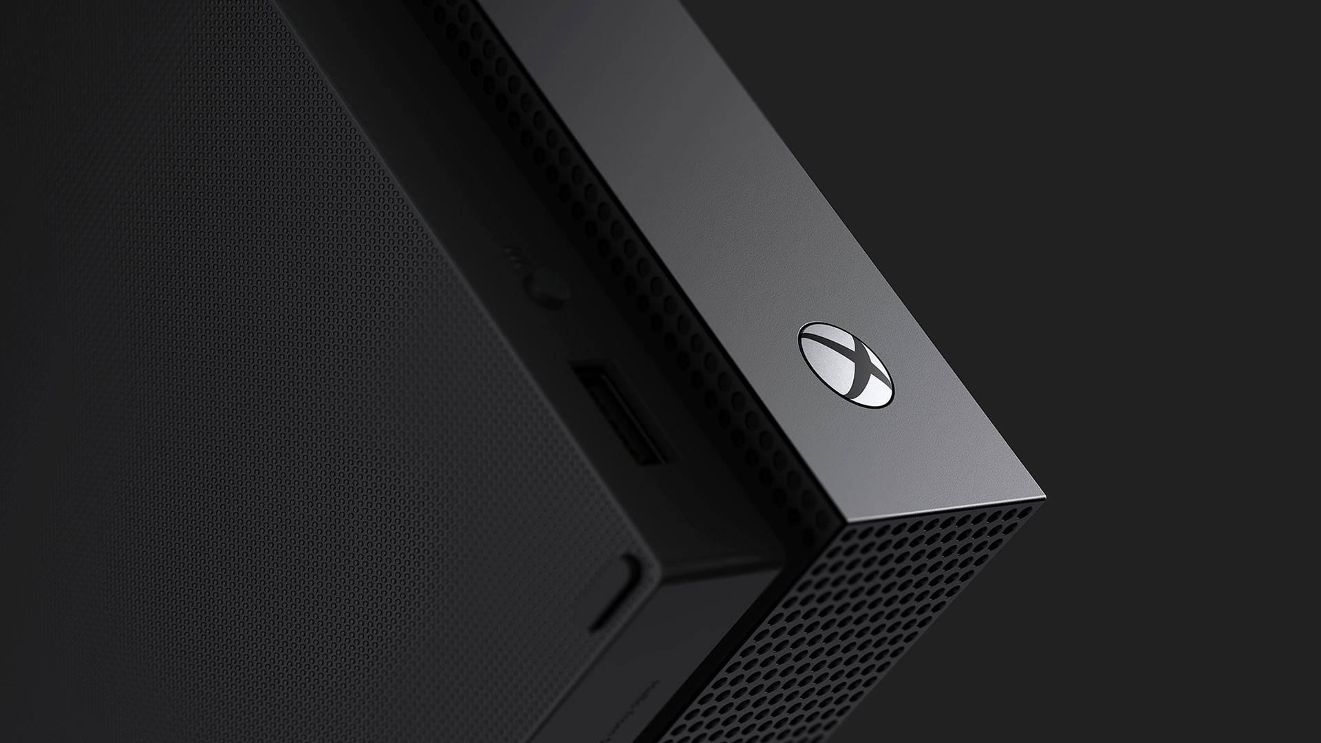 Xbox One X Console Close Up Shot Wallpaper