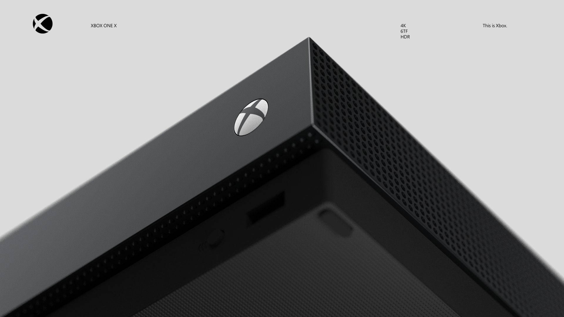 Xbox One X Konsole Tæt Up View Med mønster. Wallpaper