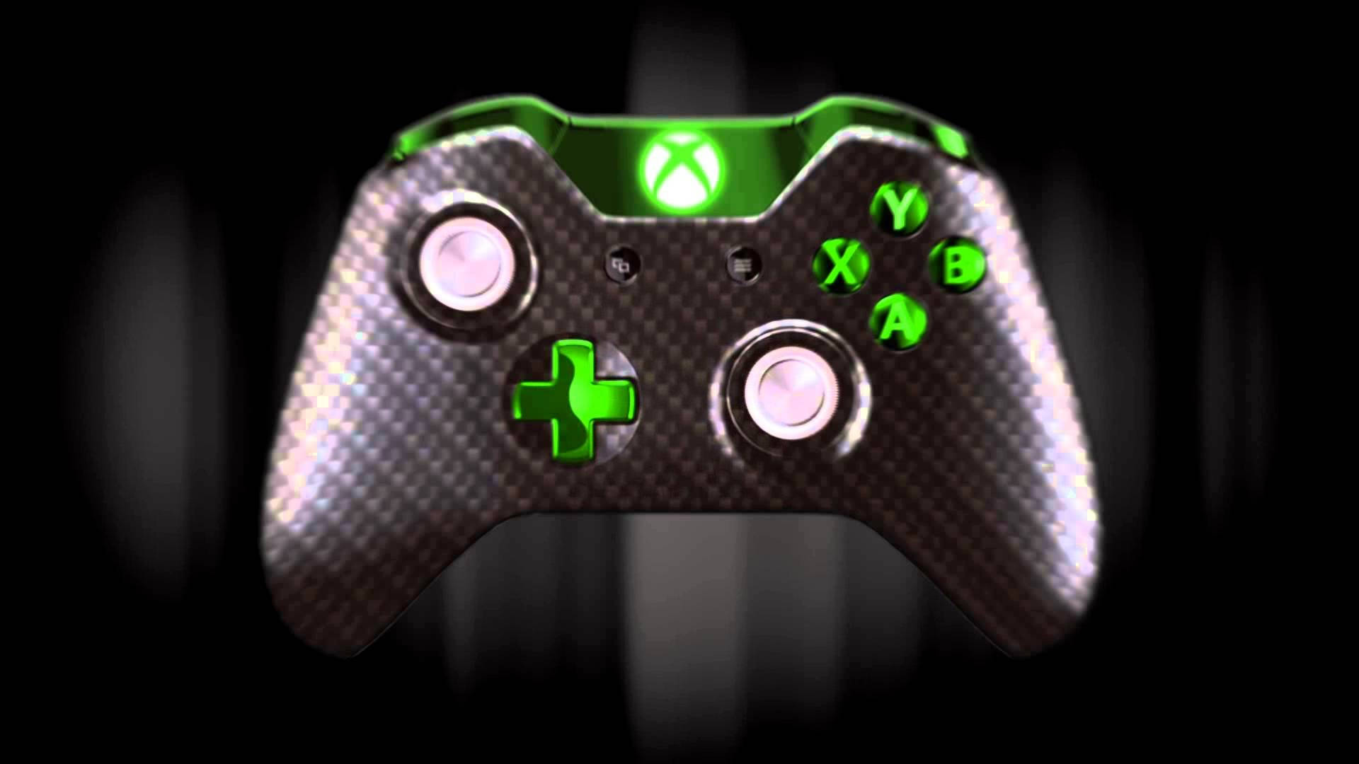Xbox One X Logo På Controller Wallpaper Wallpaper