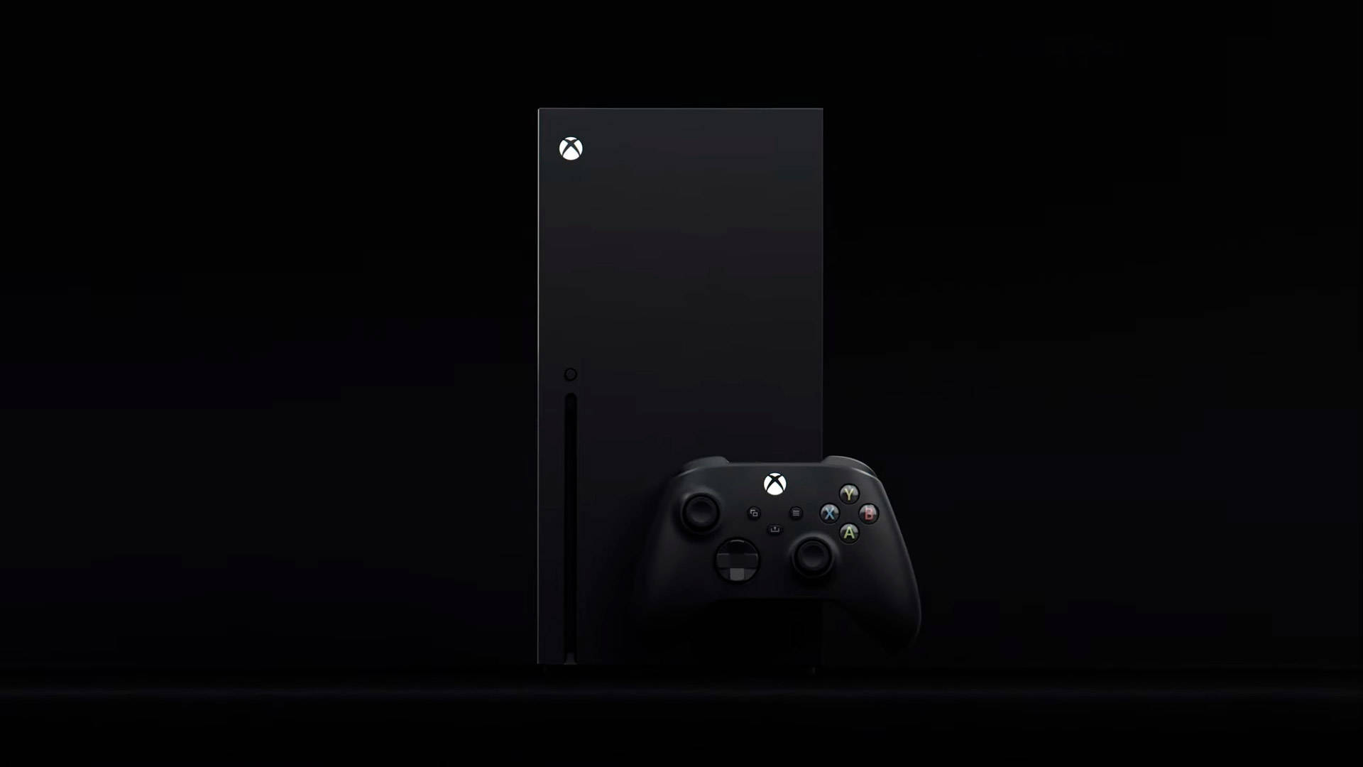 Sort Xbox One X-konsol og Controller Væg Tapet Wallpaper