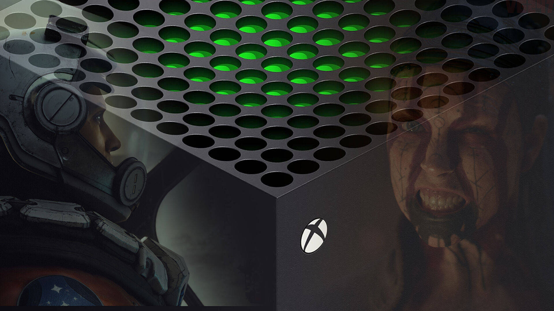 Xbox One X Video Game Figurer Pattern Væg Hængsel Wallpaper
