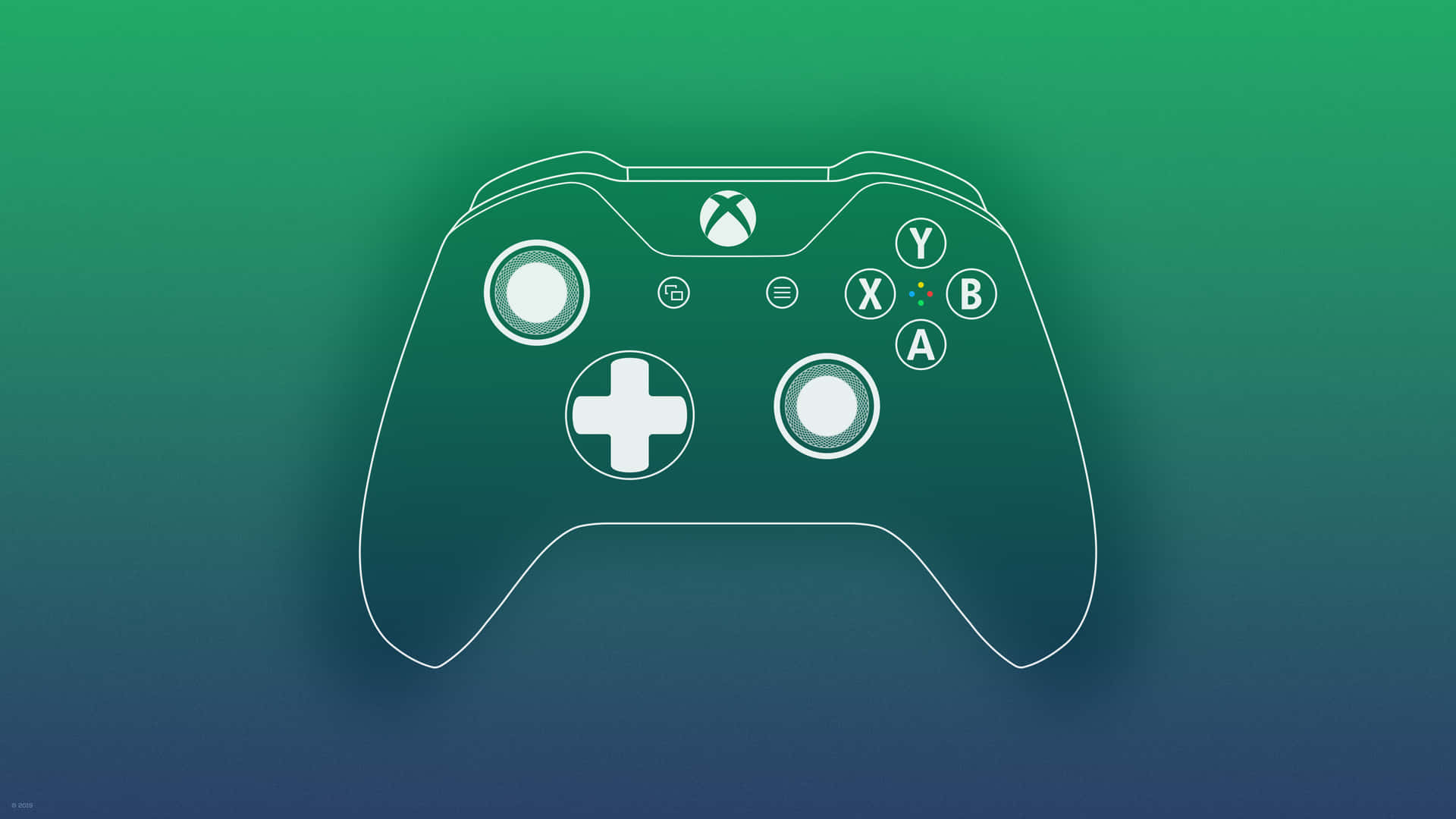 Xbox Remote Joystick Outline Wallpaper