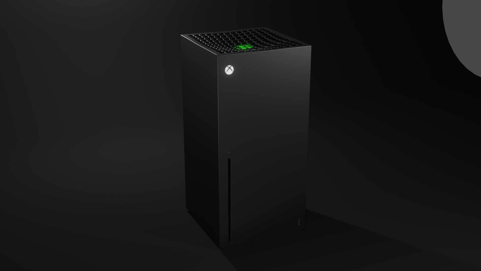 Xbox Series X sort boks Tapet på din skærm Wallpaper