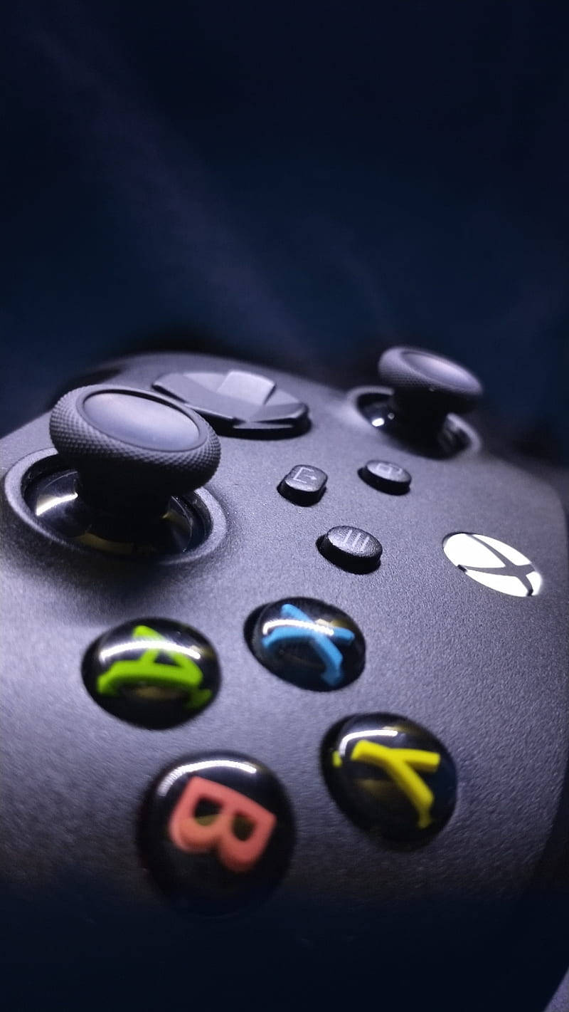 Nærbillede Af Xbox Series X-controller Wallpaper