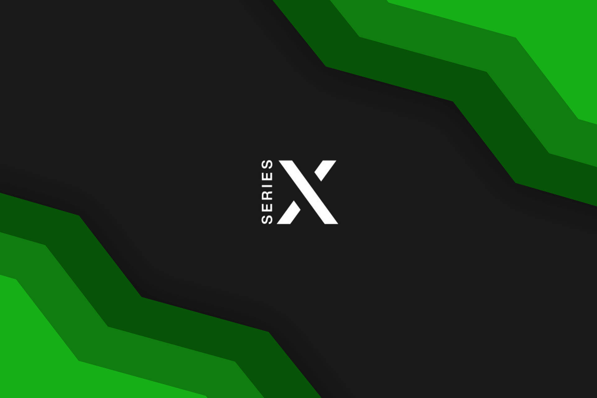 Xboxserien X Grönt Geometriskt Konstverk. Wallpaper