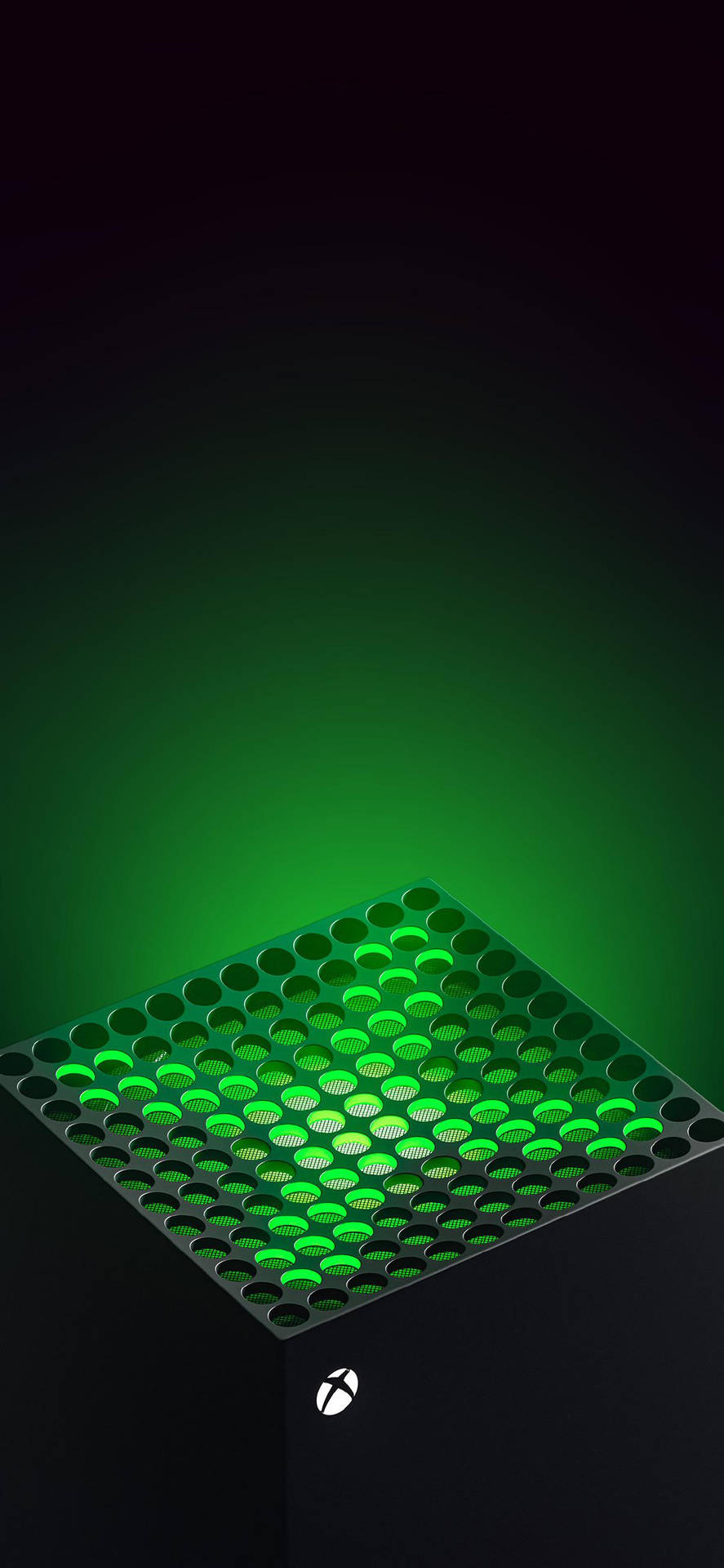 Xboxseries X Grön Ljus. Wallpaper