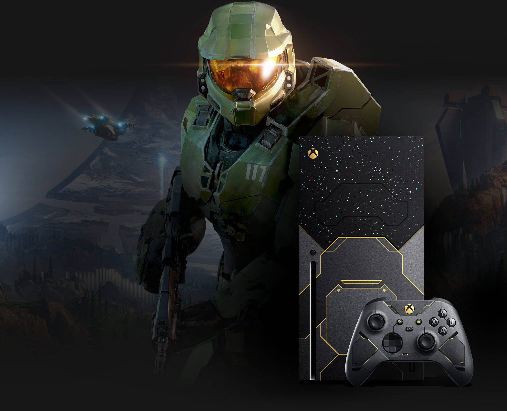 Xboxseries X Halo Infinite-paketet Wallpaper