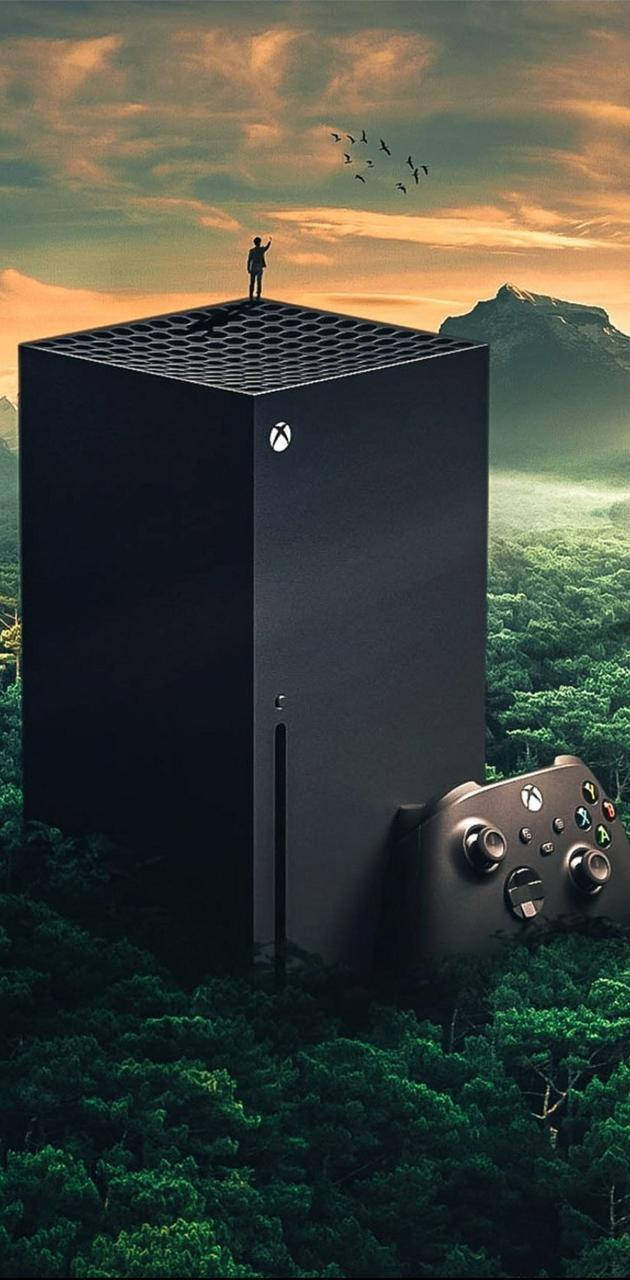 Xbox Series X Nella Foresta Sfondo