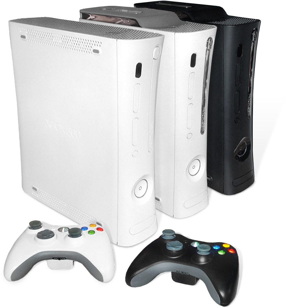 Xbox360 Consolesand Controllers PNG