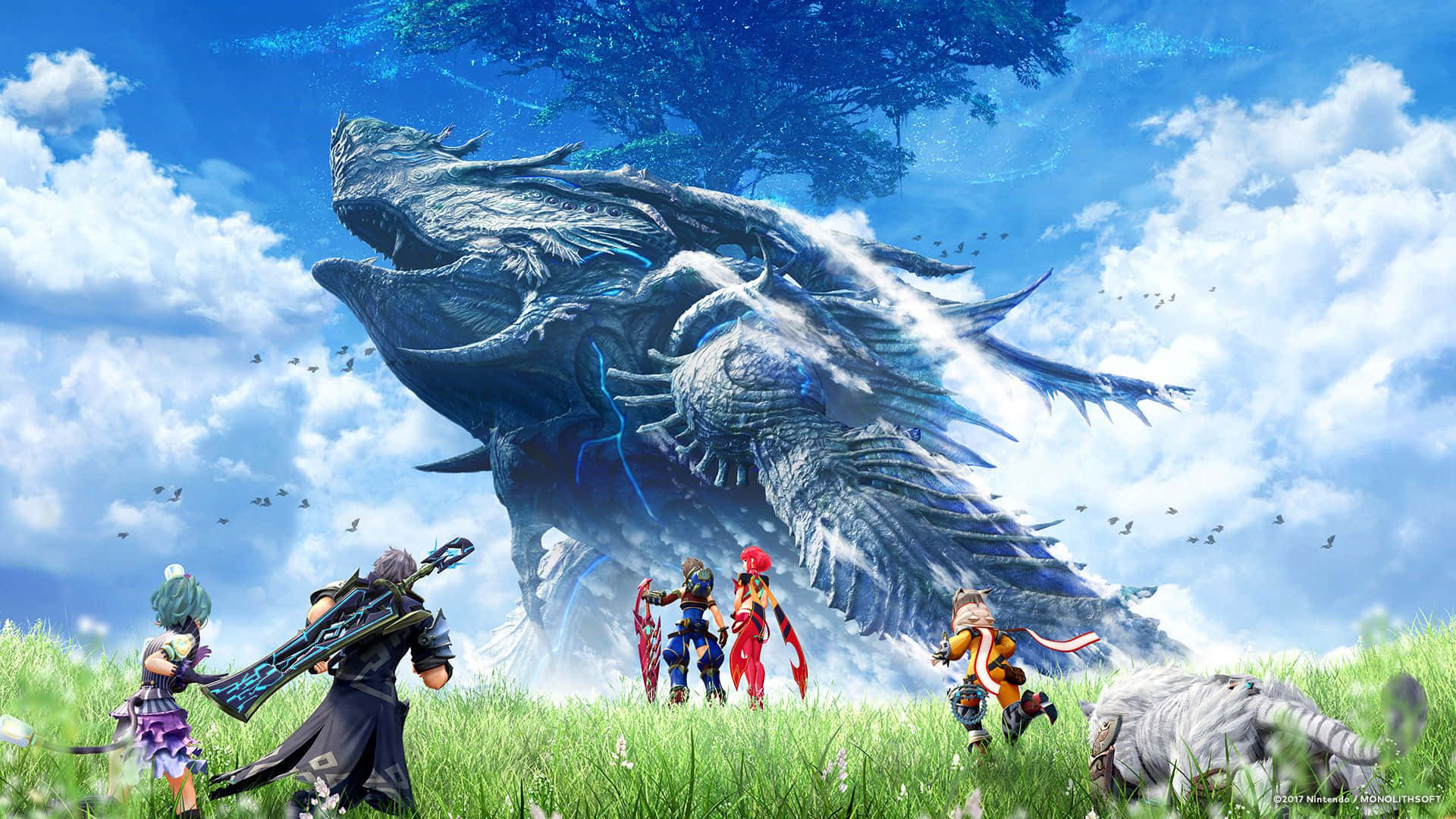 A majestic look at the incredible scenery of Xenoblade Wallpaper