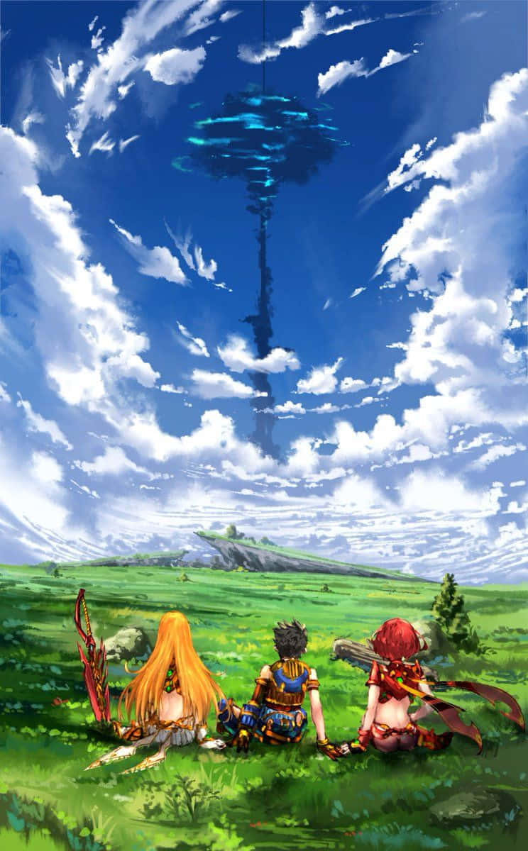 "Discover a new world as you play Xenoblade" Wallpaper