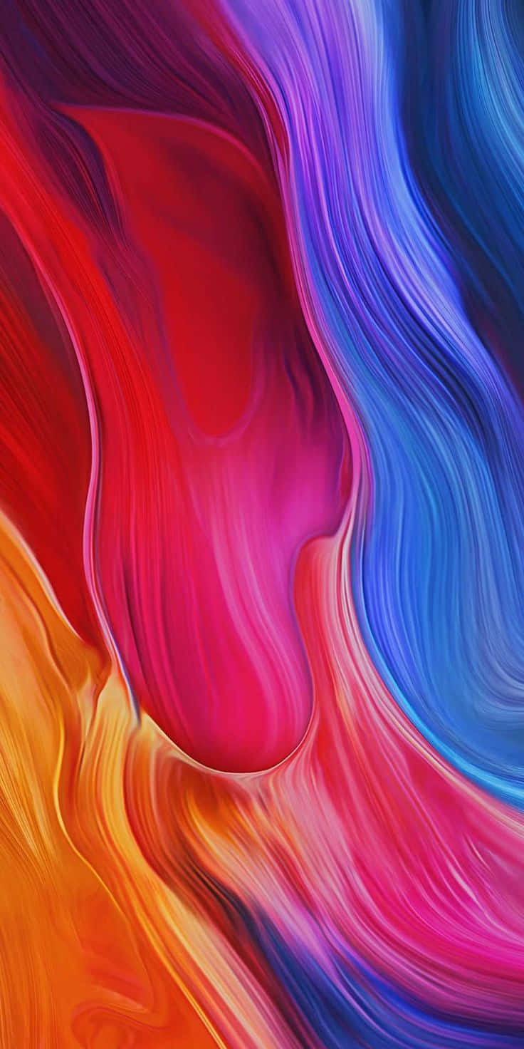 Xiaomi Smartphone with Bright&Colorful Abstract Backdrop