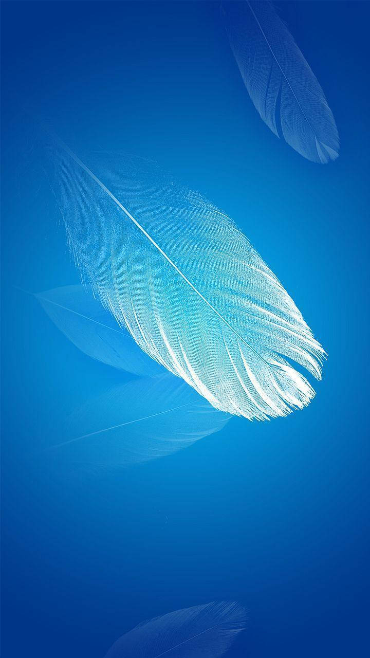 Xiaomi Feather In Blue Wallpaper