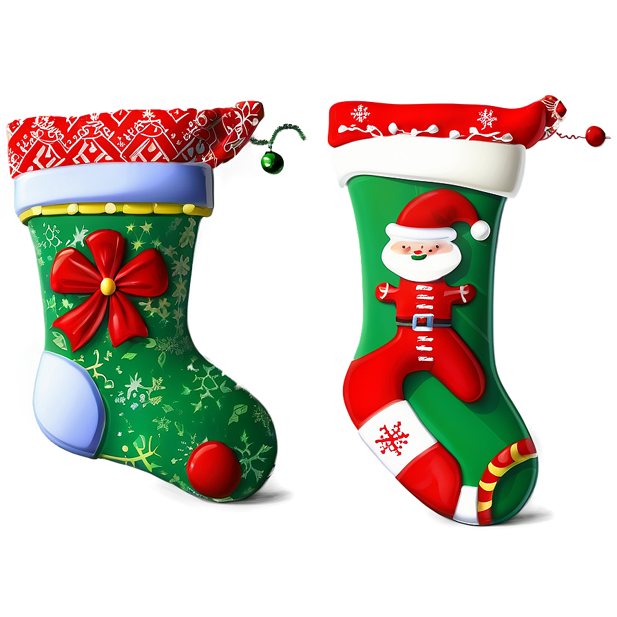 Xmas Stocking Collection Png Dum PNG