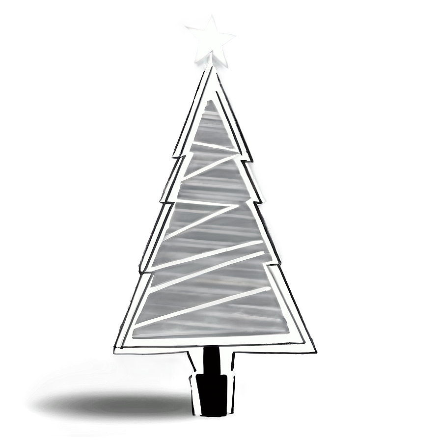 Xmas Tree Sketch Png 06132024 PNG