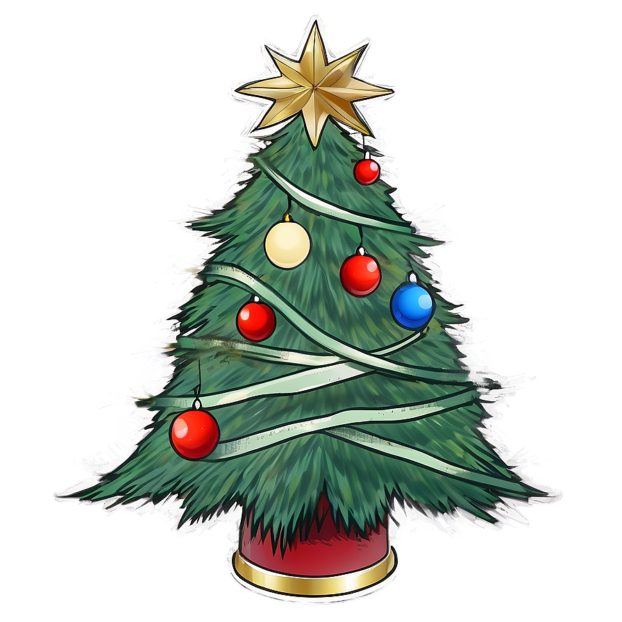 Xmas Tree Sketch Png Tmn PNG