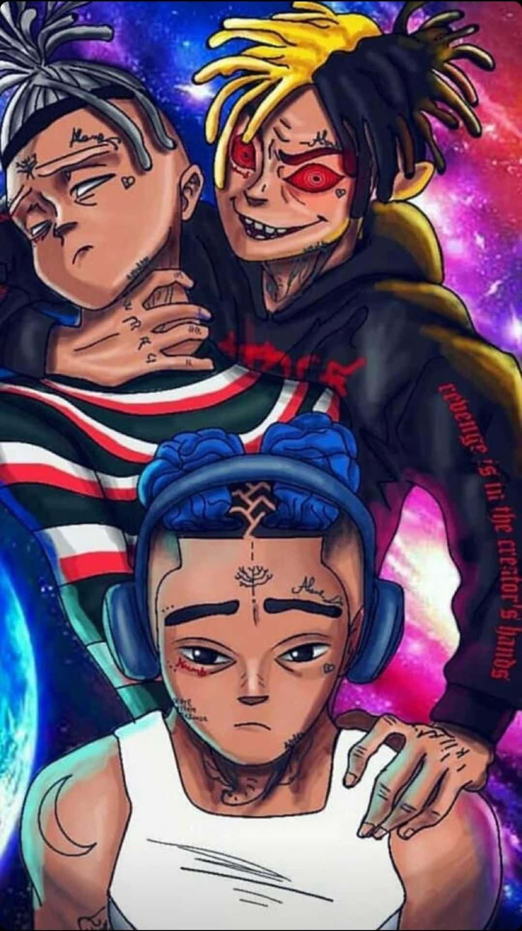 Xxxtentacion and Juice Wrld, friends in arm and sound. Wallpaper