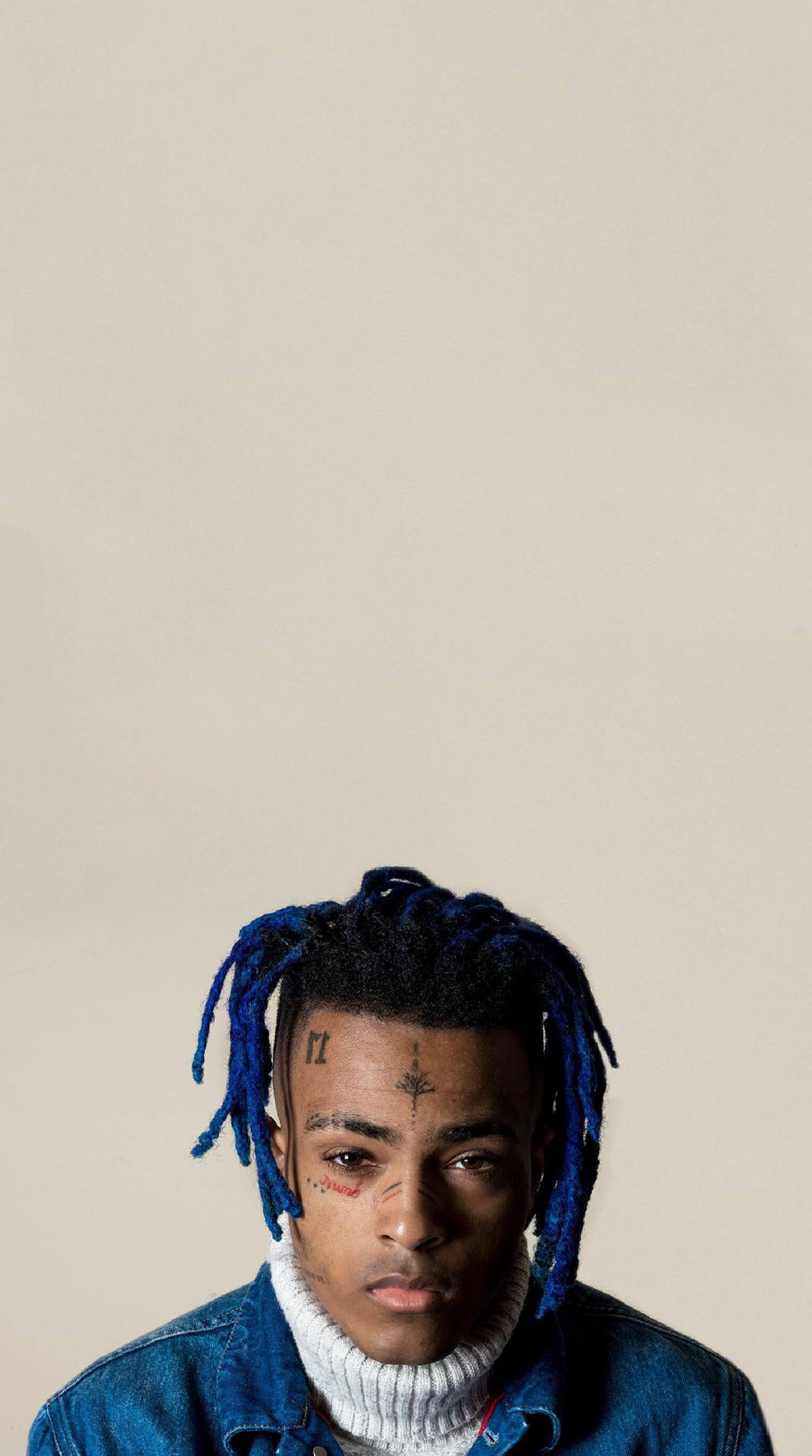 Download Rap Artist XXXTentacion Poses for the Camera With Blue Hair  Wallpaper  Wallpaperscom